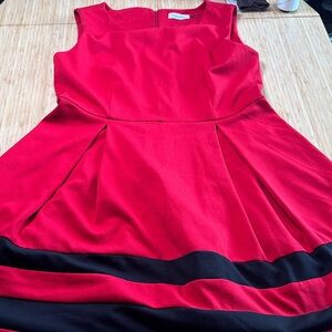 Calvin Klein Red and Black Mini Dress